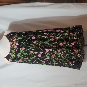 Gap factory Cami swing dress in black floral print size Large